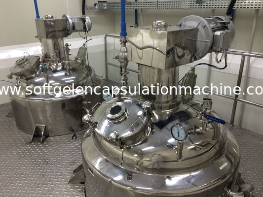800L Softgel/carro armato di fusione gelatina di paintball con bagno d'acqua riscaldato ed il miscelatore