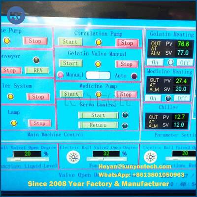 Macchina per softgel senza giunture 380V/50HZ con capacità di produzione di 54000 pezzi e dosaggio capsula 5~20 mg